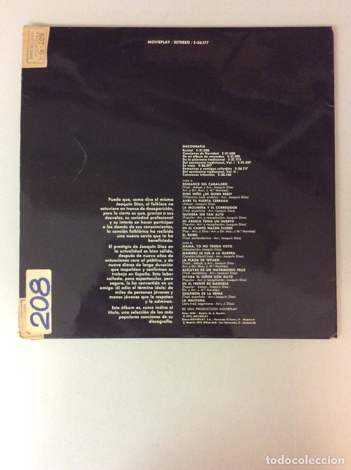 Discos de vinilo: Selecci&oacute;n Joaquin Diaz - Foto 2