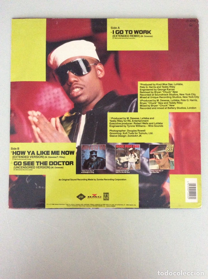 Discos de vinilo: Kool Moe Dee. I go to work - Foto 2
