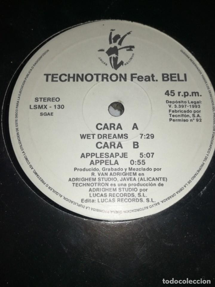 Discos de vinilo: TECHNOTRON FEAT. BELI-WET DREAMS - Foto 3