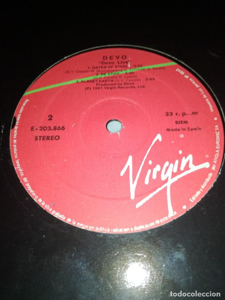 Discos de vinilo: DEVO LIVE-ORIGINAL ESPA&Ntilde;OL 1982 - Foto 3