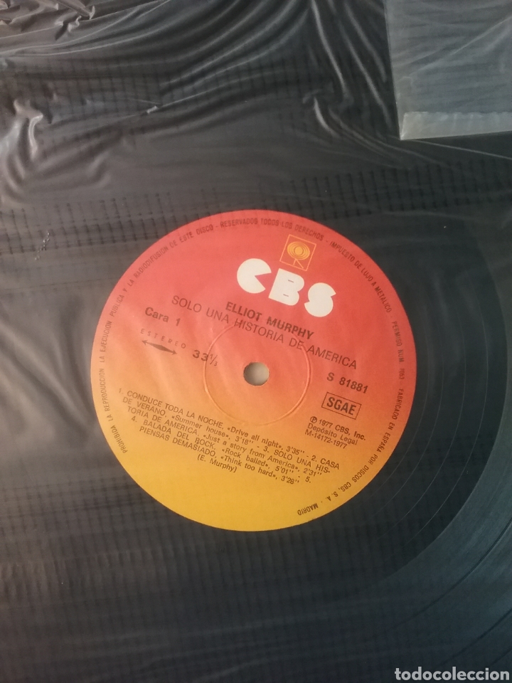 Discos de vinilo: ELLIOT MURPHY 1977 CBS . Original Spain. - Foto 4