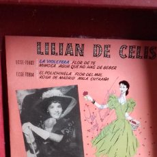 Discos de vinilo: LILIAN DE CELIS .LA VIOLETERA Y 3 MAS CON DEDICATORIA Y FIRMA. Lote 280213348
