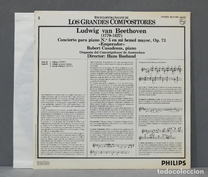 Discos de vinilo: LP. BEETHOVEN. GRANDES COMPOSITORES 5 - Foto 2