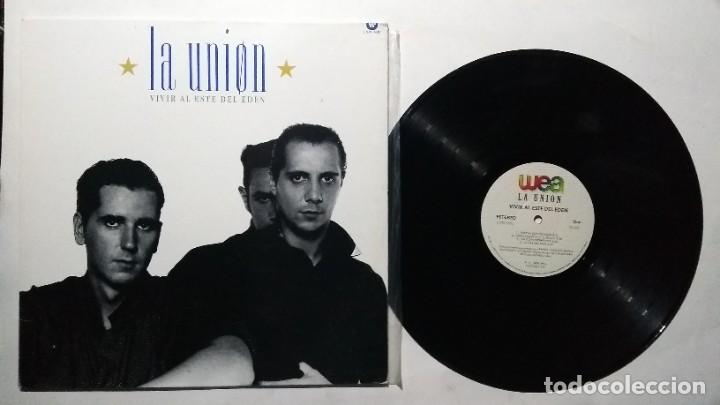 Discos de vinilo: LA UNION VIVIR AL ESTE DEL EDEN LP 1988 - Foto 1