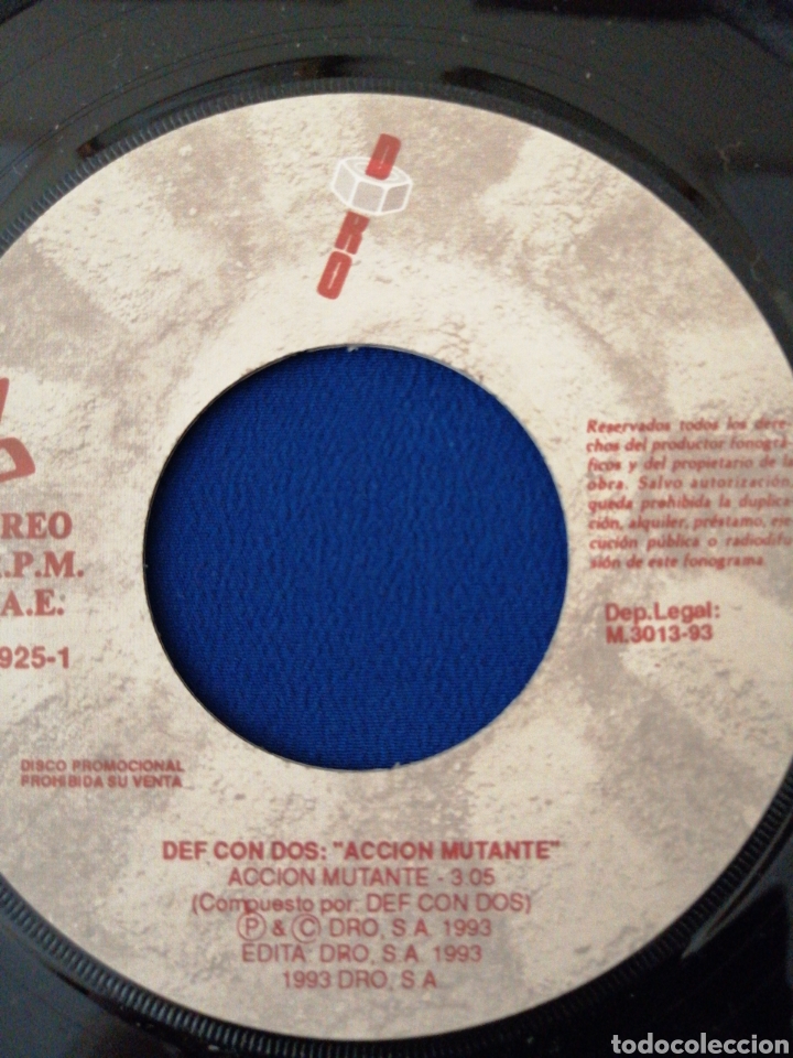 Discos de vinilo: DEF CON DOS DCD - ACCI&Oacute;N MUTANTE - Foto 5