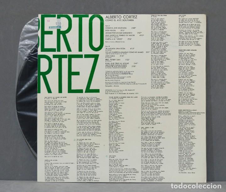 Discos de vinilo: LP. ALBERTO CORTEZ. COMO EL AVE SOLITARIA - Foto 2