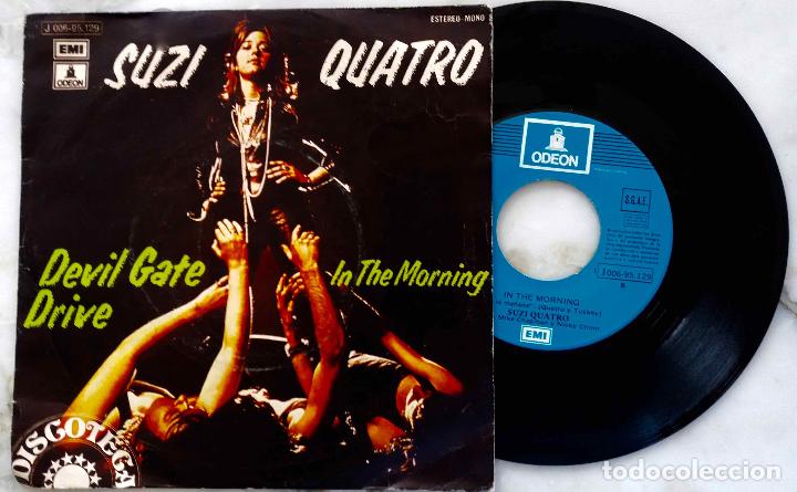 Discos de vinilo: SUZI QUATRO, DEVIL GATE DRIVE. SINGLE ORIGINAL ESPA&Ntilde;A 1974 - Foto 1