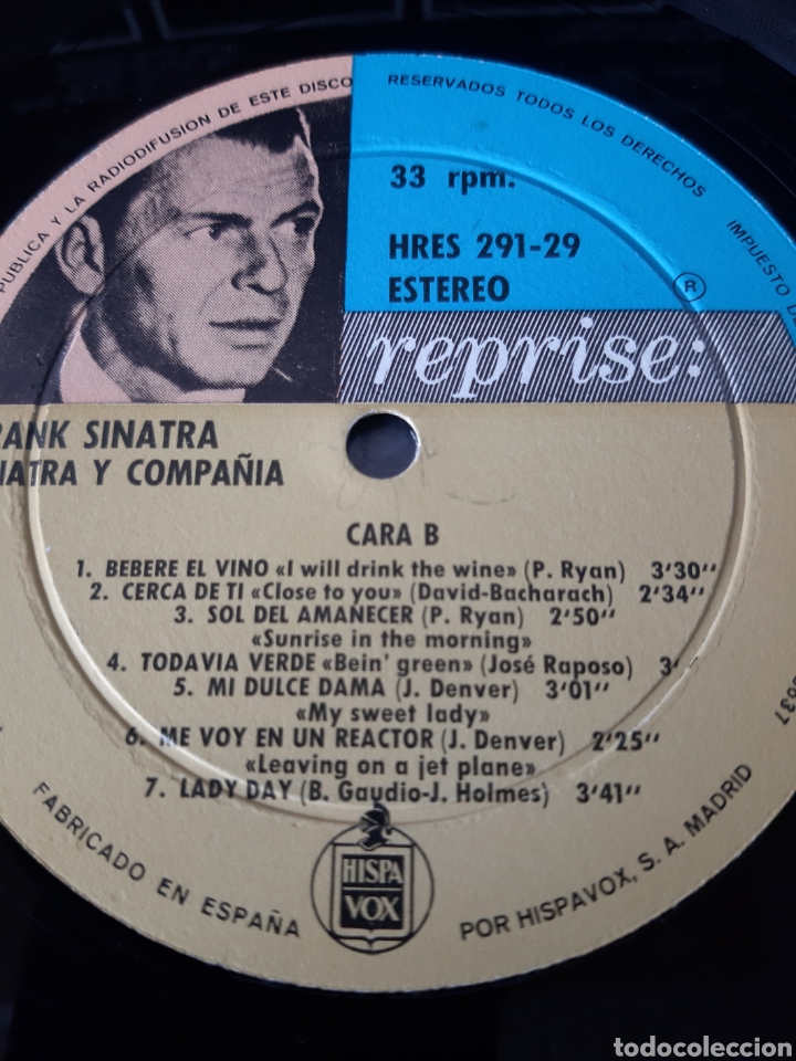 Discos de vinilo: FRAN SINATRA Y COMPA&Ntilde;IA. REPRISE. ESPA&Ntilde;A. LA.3 - Foto 4