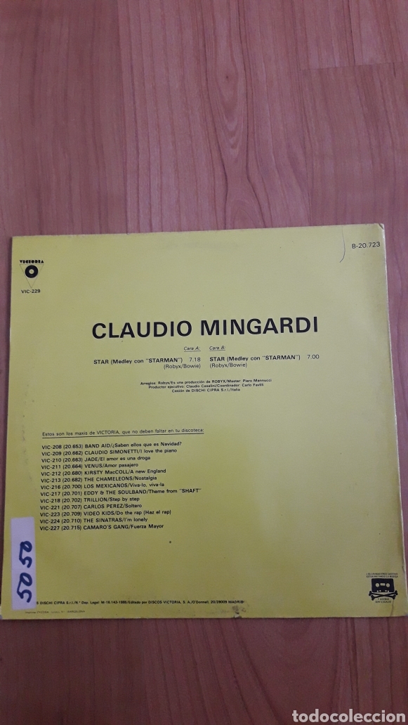 Discos de vinilo: CLAUDIO MINGARDI. STAR - Foto 2