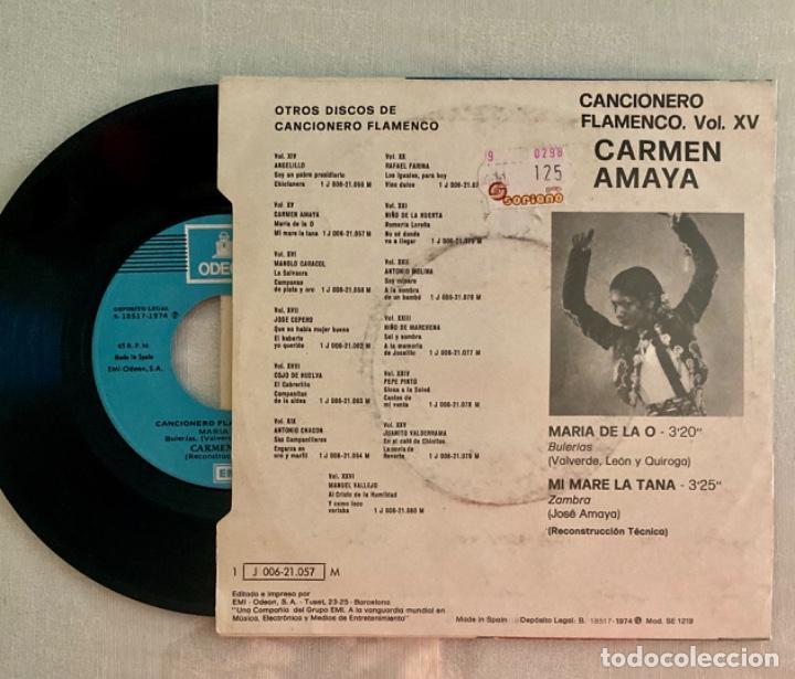 Discos de vinilo: Carmen Amaya - Maria de la O - Foto 2 - 280409298