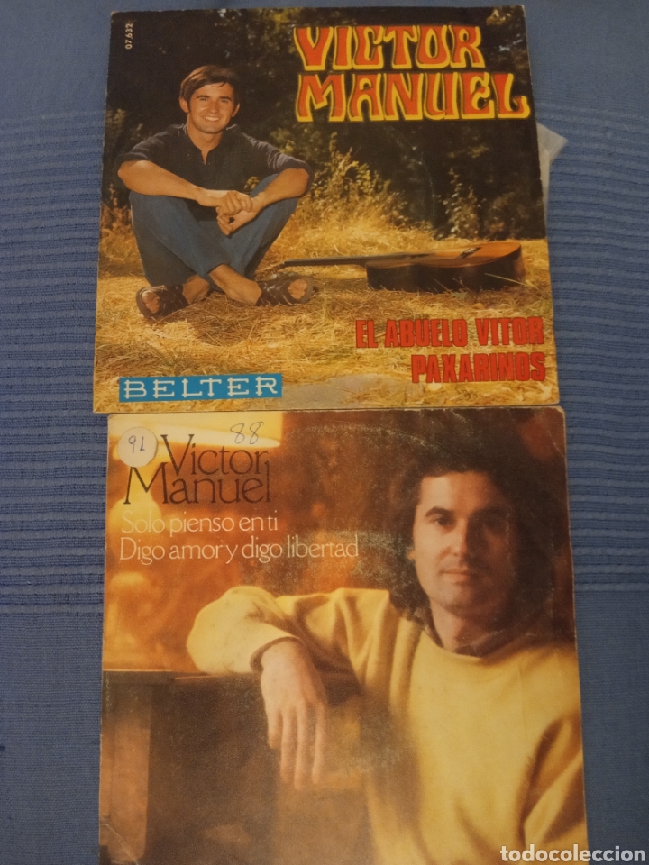 Discos de vinilo: Lote pack de 5 singles VICTOR MANUEL - Foto 3