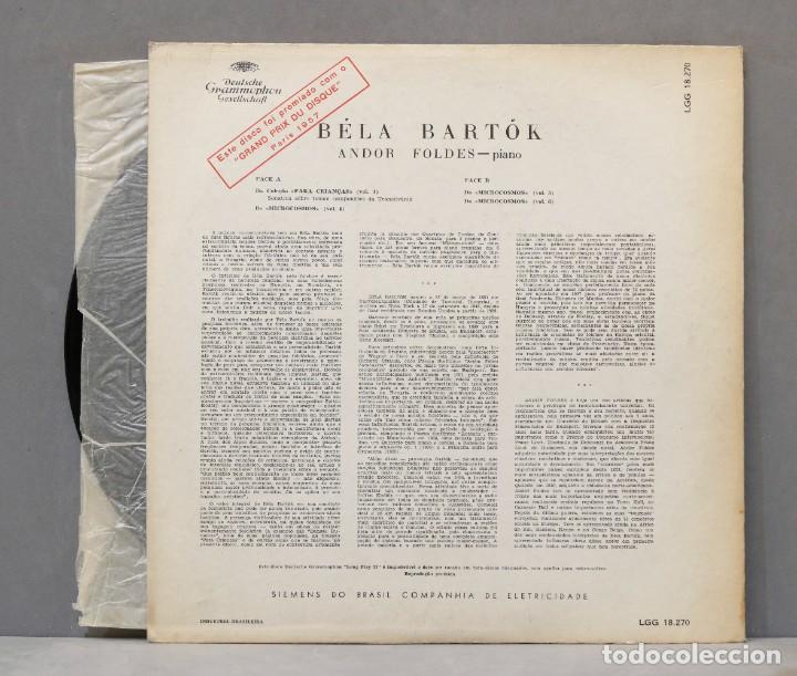 Discos de vinilo: LP. BARTOK. PARA CRIAN&Ccedil;AS. DA MICROCOSMOS. FOLDES - Foto 2