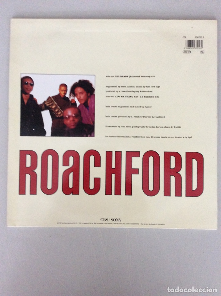 Discos de vinilo: Get ready! Roachford (extended versi&oacute;n) - Foto 2