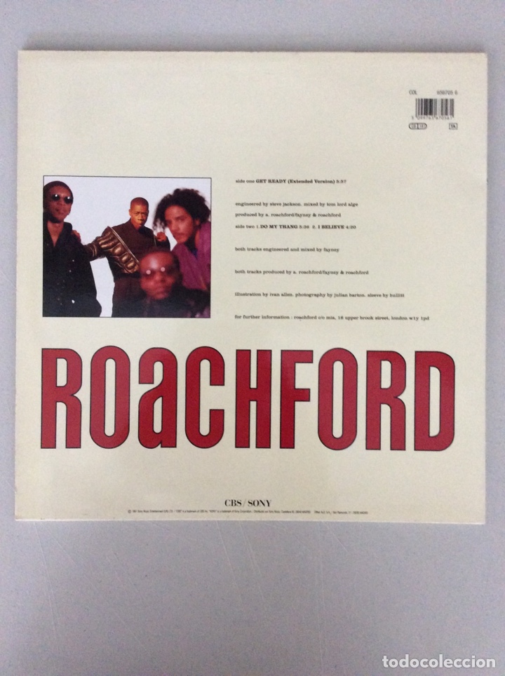 Discos de vinilo: Get ready! Roachford (extended versi&oacute;n) - Foto 2