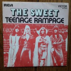 Discos de vinilo: THE SWEET - TEENAGE RAMPAGE + OWN UP ( TAKE A LOOK AT YOURSELF). Lote 280527033