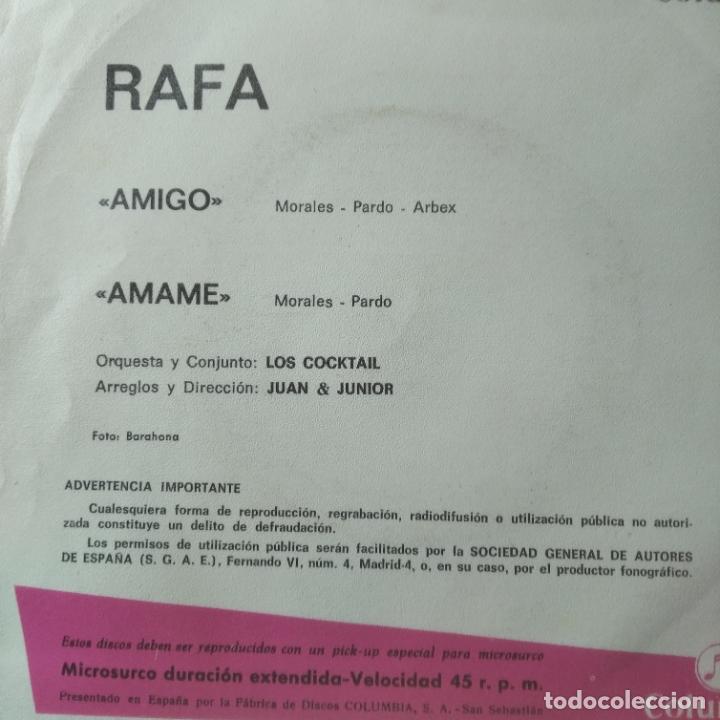 Discos de vinilo: RAFA - AMIGO AMAME (JUAN & JUNIOR) - Foto 2