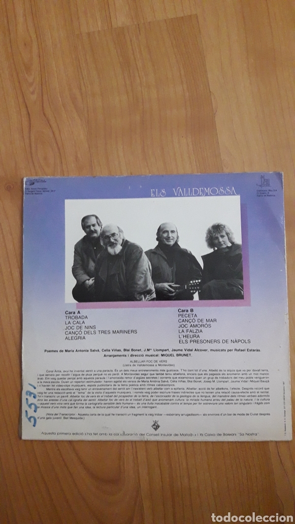 Discos de vinilo: ELS VALLDEMOSSA. TROBADA - Foto 2