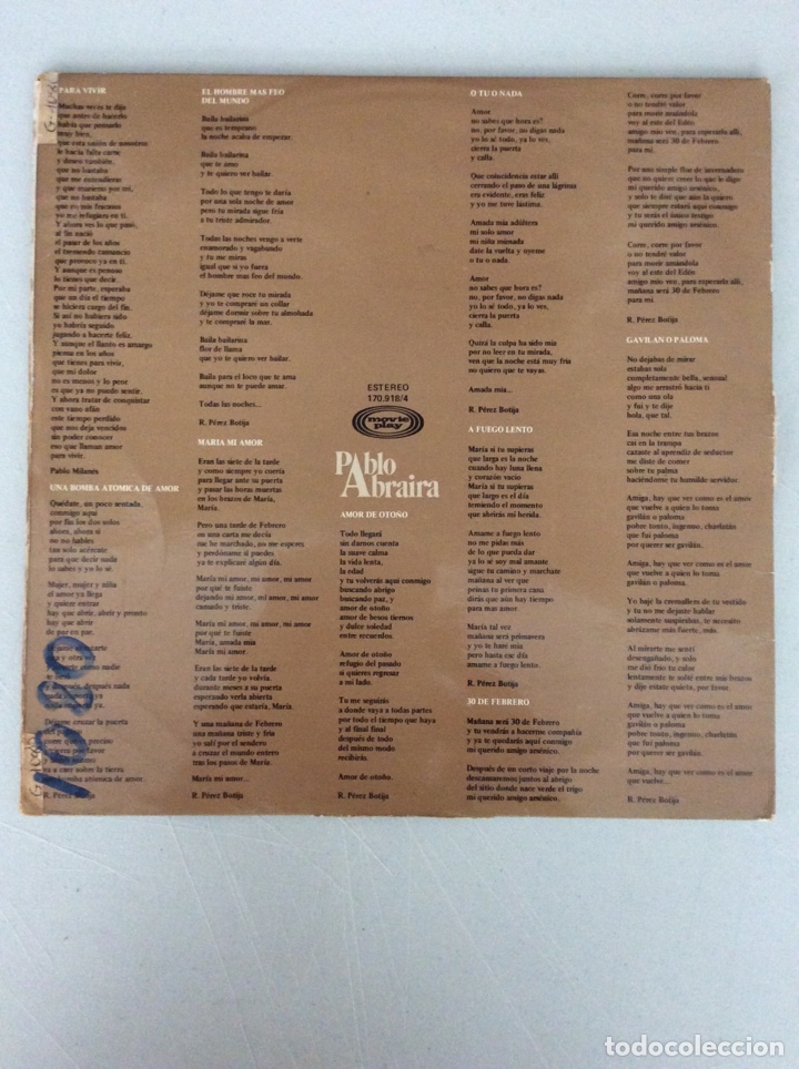Discos de vinilo: Pablo Abraira. 30 de febrero. - Foto 2
