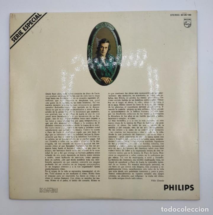Discos de vinilo: Vinilo de Paco de Lucia, Al moraima. Discogr&aacute;fica: Philips. - Foto 2