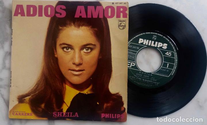 Discos de vinilo: SHEILA, ADI&Oacute;S AMOR. EP ORIGINAL FRANCIA - Foto 1