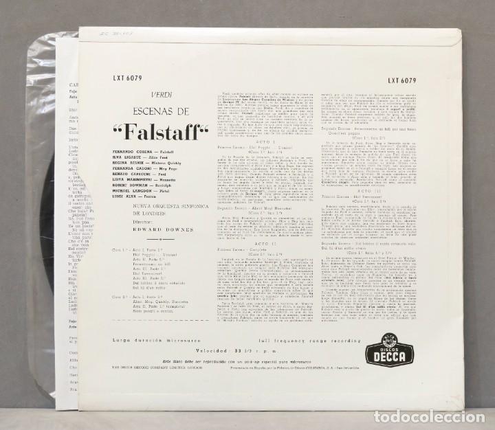 Discos de vinilo: LP. Verdi. Corena. Downes. Scenes From Falstaff - Foto 2