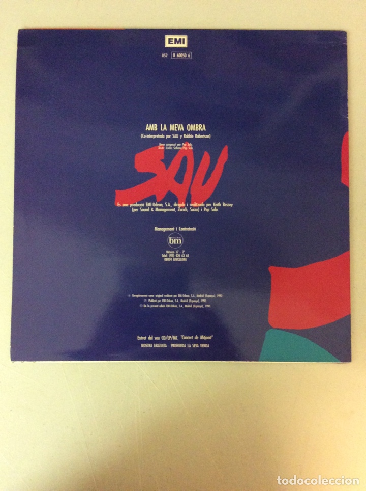 Discos de vinilo: Sau. Amb la meva ombra. Maxi. - Foto 2