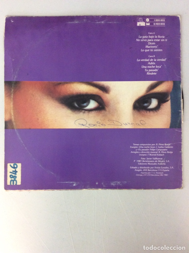 Discos de vinilo: Roc&iacute;o Durcal. La gata - Foto 2