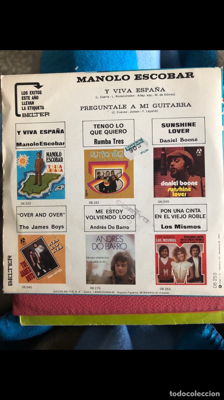Discos de vinilo: VINILO 45 r.p.m MANOLO ESCOBAR - Foto 2