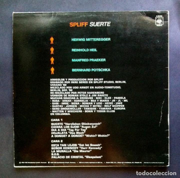 Discos de vinilo: SPLIFF - Suerte - LP ESPA&Ntilde;OL 1982 - CBS - Foto 2