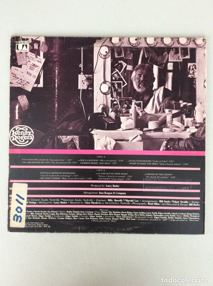 Discos de vinilo: Kenny Rogers. You turn the light on. - Foto 2