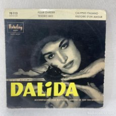 Discos de vinilo: EP DALIDA ACCOMPAGNÉE PAR RAYMOND LEFÈVRE ET SON ORCHESTRE - POUR GARDER - 1957. Lote 280930353