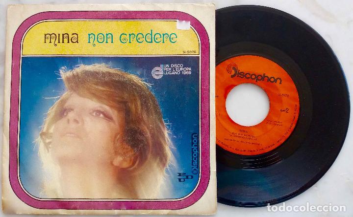 Discos de vinilo: MINA NON CREDERE, SINGLE ESPA&Ntilde;A A&Ntilde;O 1969 - Foto 1