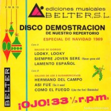 Discos de vinilo: GIORGIO LOS 3 SUDAMERICANOS RADOYKA JESS& JAMES 1969 BELTER DISCO DEMOSTRACION DE NUESTRO REPERTORIO. Lote 22940302