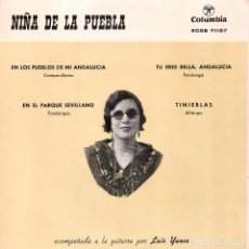 Discos de vinilo: NIÑA DE LA PUEBLA EP 1959 COLUMBIA ECGE 71157. Lote 3823608