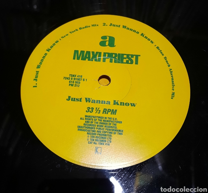 Discos de vinilo: Maxi priest - just wanna know - Foto 3