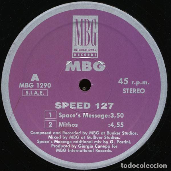Discos de vinilo: MBG &lrm;&ndash; Speed 127-ITALY-1990-MAXI SINGLE - Foto 2