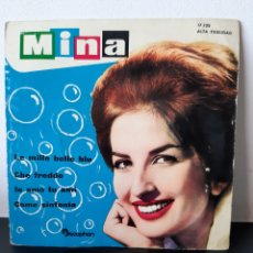 Discos de vinilo: MINA. LE MILLE BOLLE BLU + 3. 1961. DISCOPHON. ESP. 17.123.. Lote 281905068
