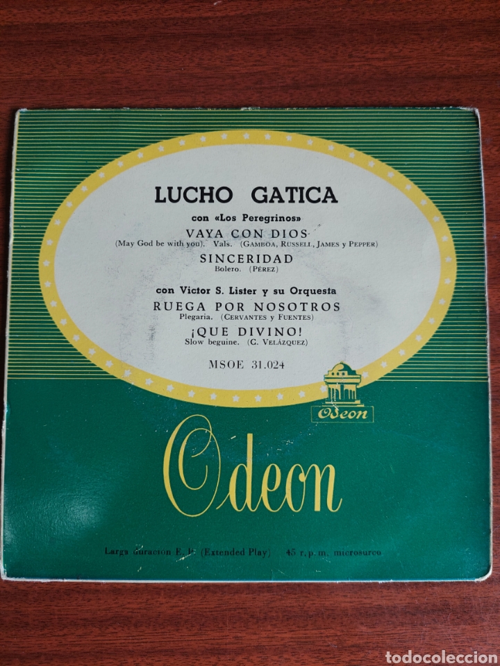 Disques de vinyle: Lucho Gatica con Los Peregrinos y con V&iacute;ctor S Lister y su orquesta