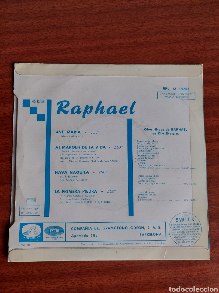 Discos de vinilo: Raphael Ave Maria - Foto 2