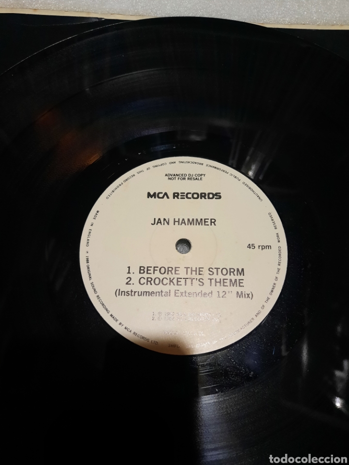 Discos de vinilo: Jan Hammer - The runner ( Marat&oacute;n mix ) - Foto 4
