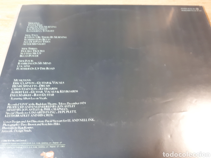 Discos de vinilo: ERIC CLAPTON JUST ONE NIGHT DOBLE LP EN DIRECTO - Foto 2