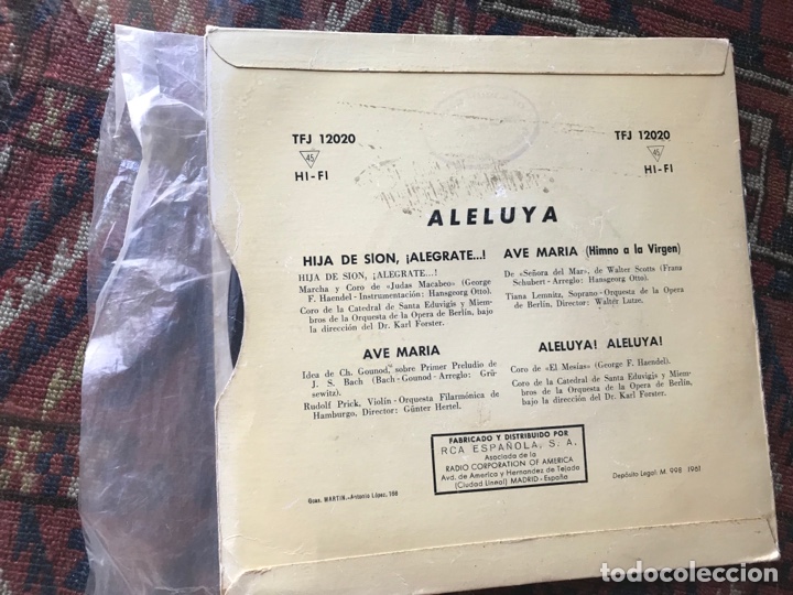 Discos de vinilo: Aleluya. Hija de Sion&hellip; - Foto 2
