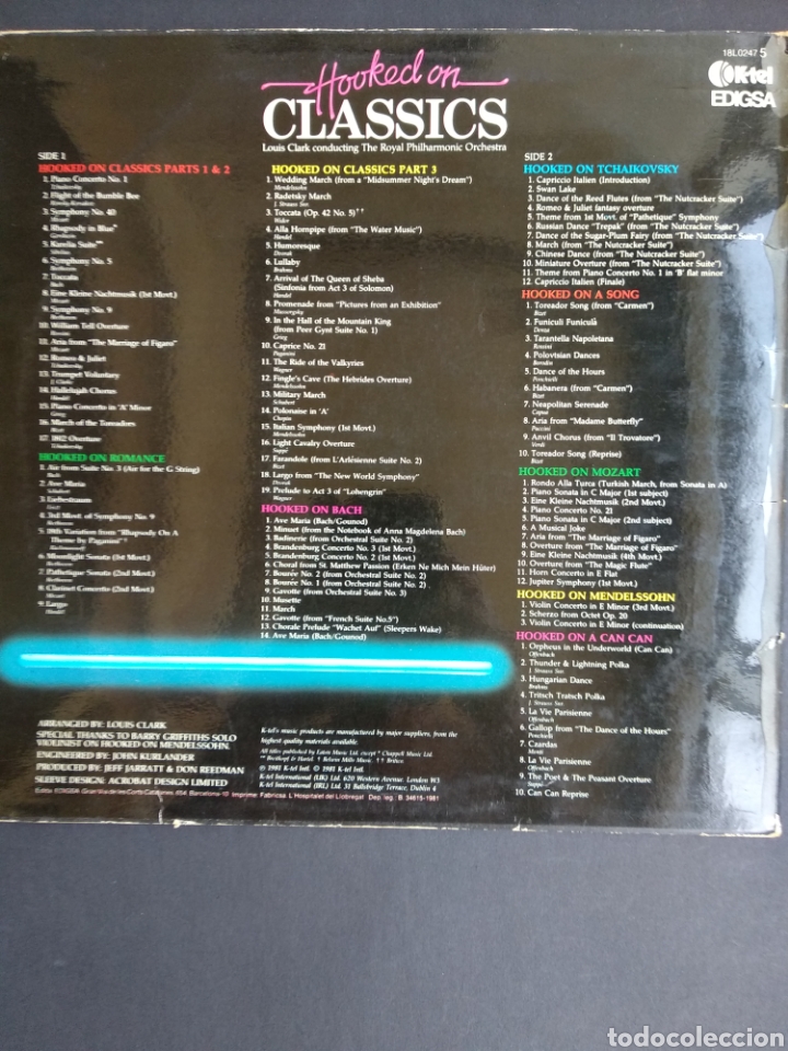 Discos de vinilo: *HOOKED ON CLASSICS, SPAIN, EDIGSA, 1981 A3 - Foto 2