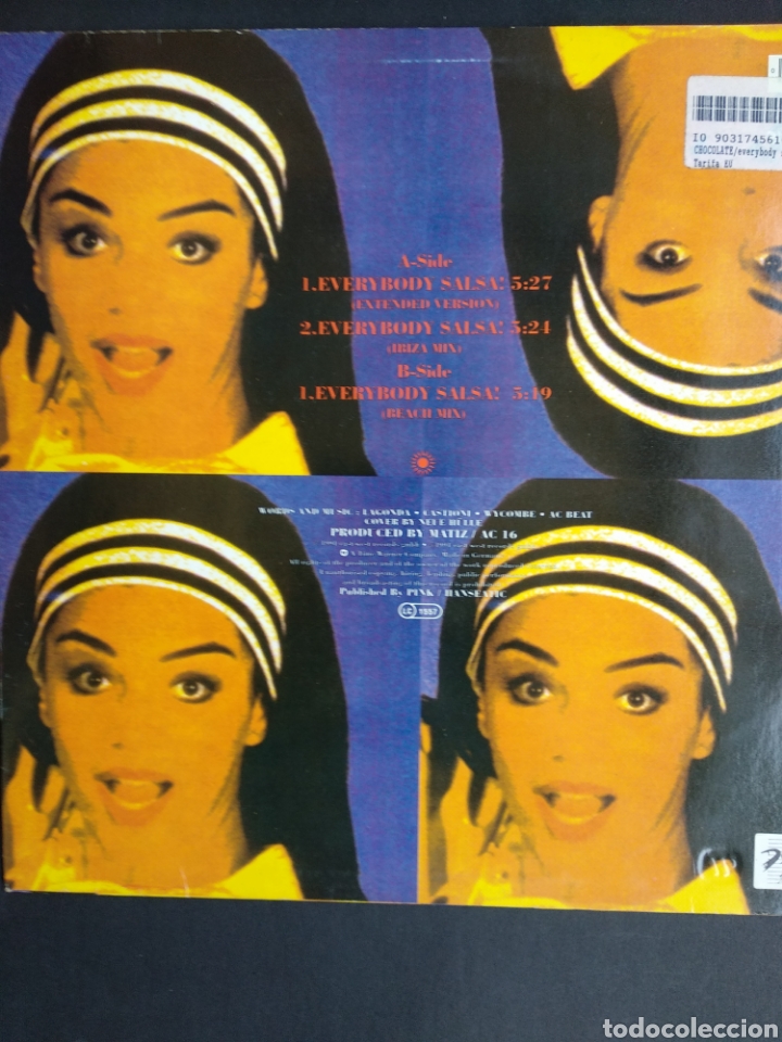 Discos de vinilo: *CHOCOLATE, EVERYBODY SALSA, 1991, Spain. A1 - Foto 2