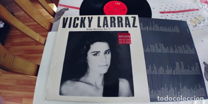 Discos de vinil: VICKY LARRAZ-LP SIETE NOCHES SIN TI-ENCARTE LETRAS