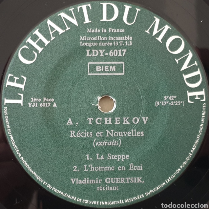 Discos de vinilo: EP ANTON CHEKHOV (Francia - Le Chant Du Monde - 1970s) Very Rare URSS Soviet Audiobook - Foto 7 - 282000583
