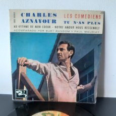 Discos de vinilo: CHARLES AZNAVOUR. LES COMEDIENS +3.. Lote 282002033