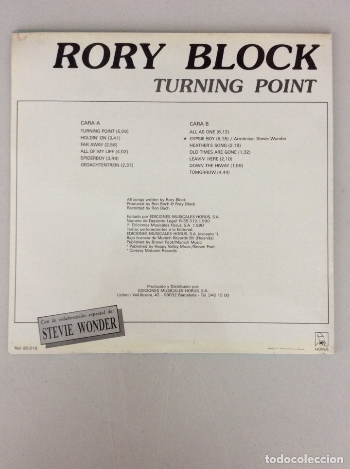 Discos de vinilo: Rory Block. Turning point - Foto 2