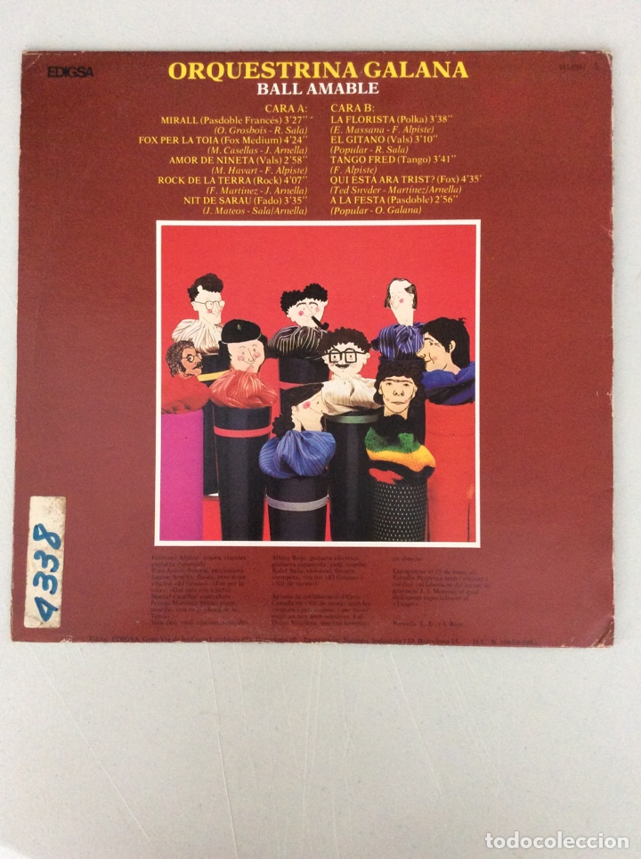 Discos de vinilo: Orquestrina Galana. Ball amable - Foto 2