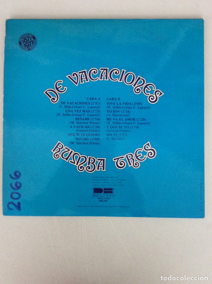 Discos de vinilo: De vacaciones Rumba Tres. - Foto 2